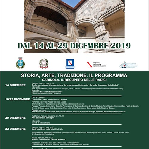 Conferenza stampa di chiusura del programma di intervento “Carinola: il recupero delle Radici”